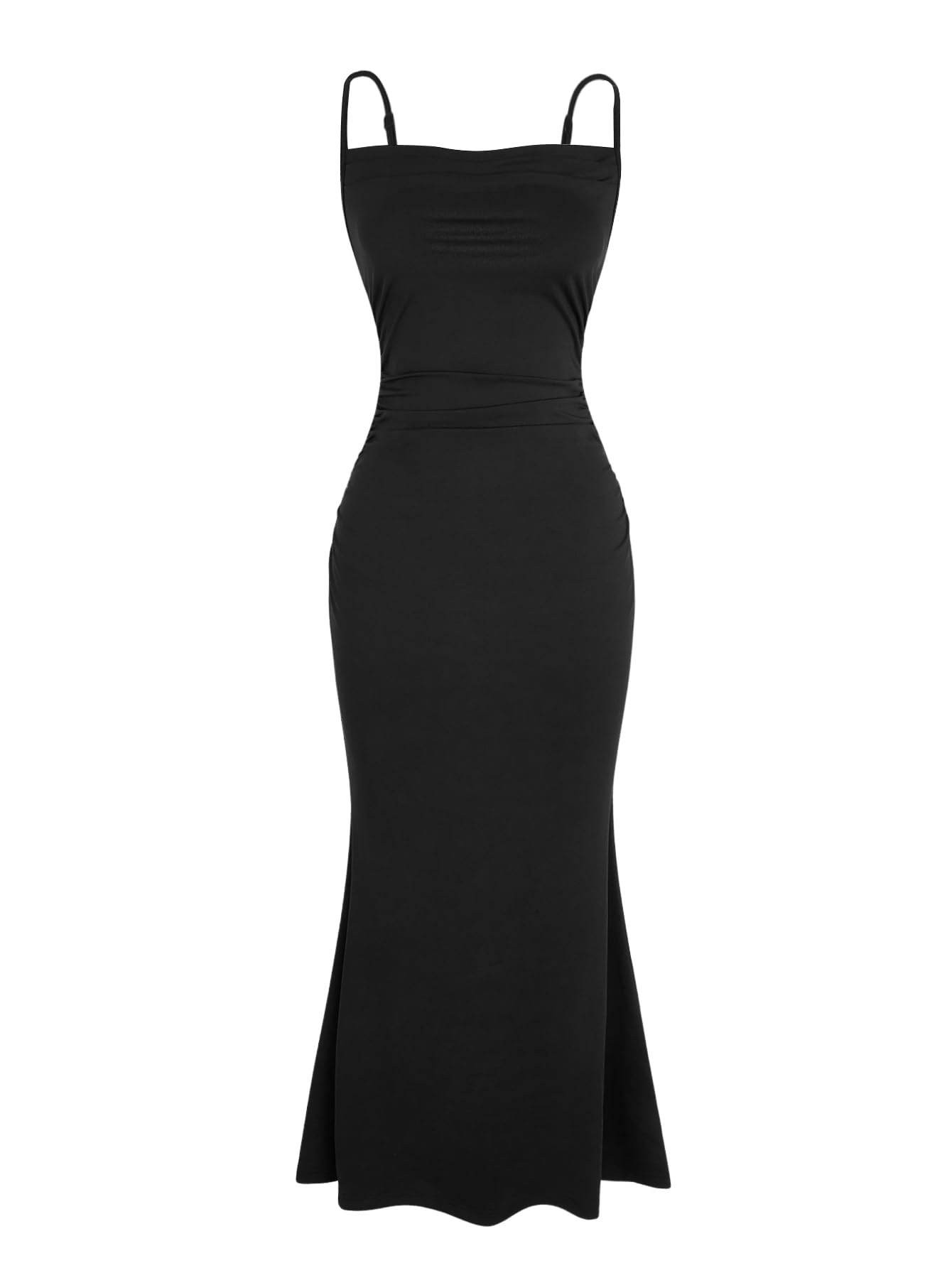 Milumia Women's Sexy Sleeveless Spaghetti Strap Ruched Maxi Dress for Casual Parties and Festivals
| Milumia Women's Sl