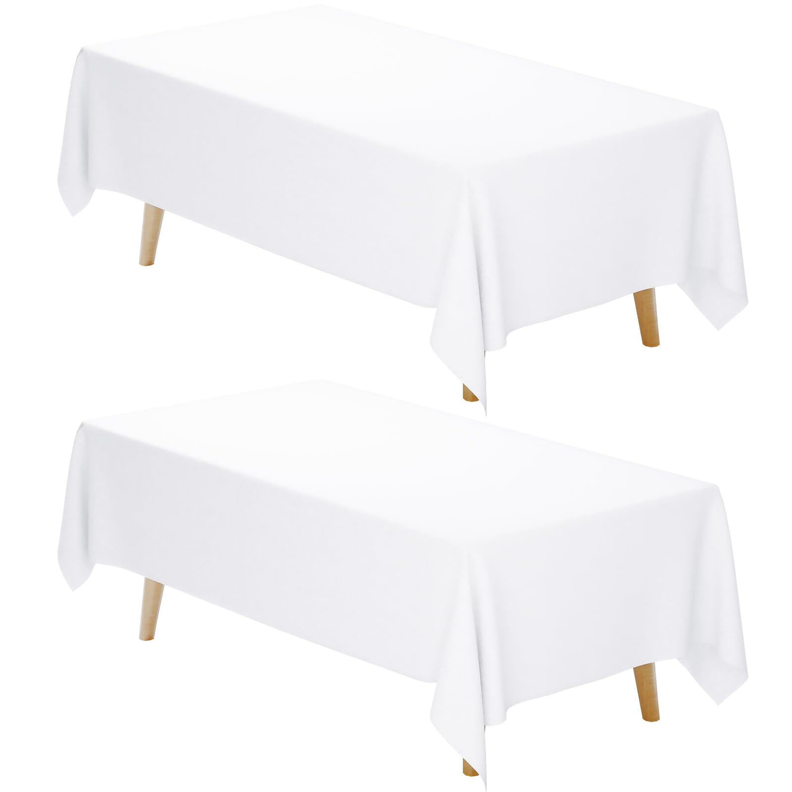 Fixwal White Tablecloth Rectangle 70 x 120 Inch for Party Banquet OEKO-TEX STANDARD 100
| Fixwal 2 Pack 70 x 120 Inch R