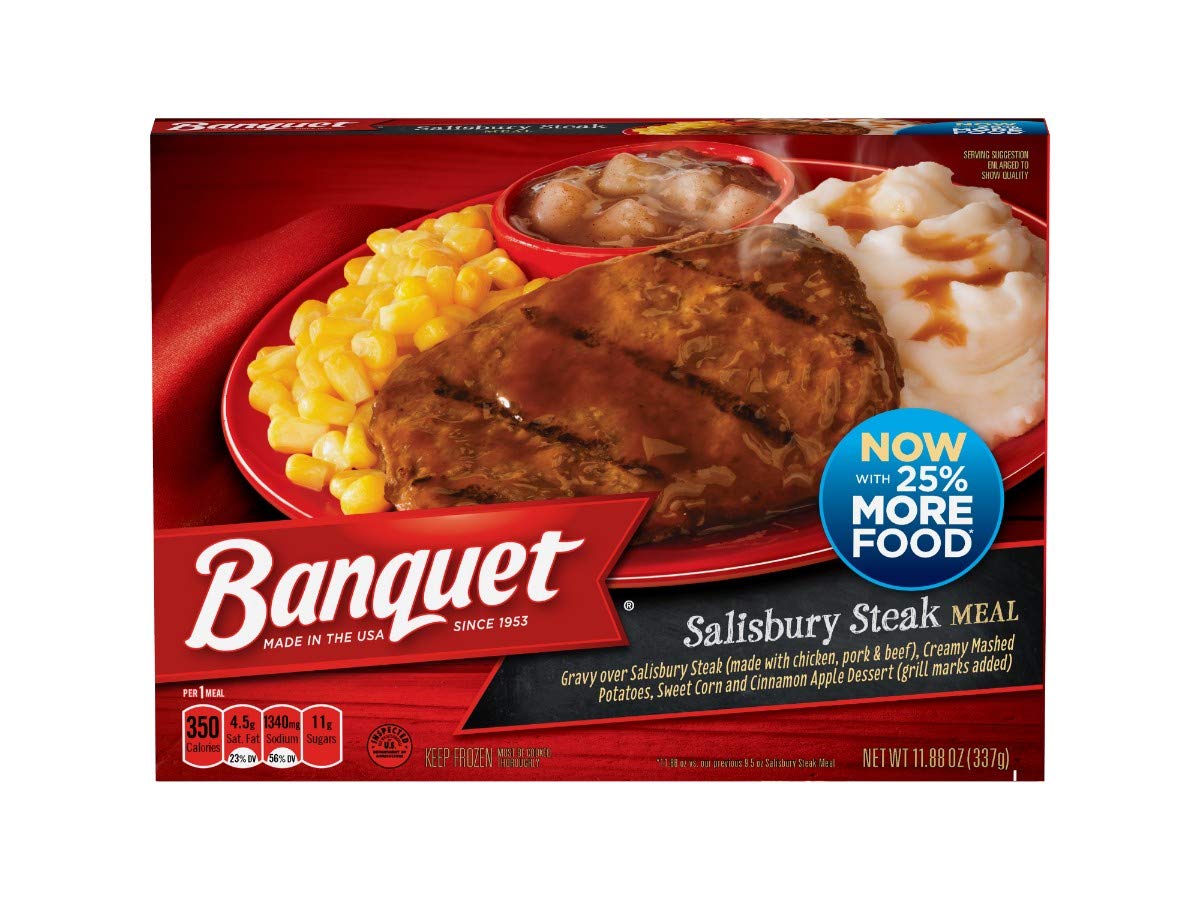 Banquet Classic Salisbury Steak Meal - 12 per case, 11.88 oz